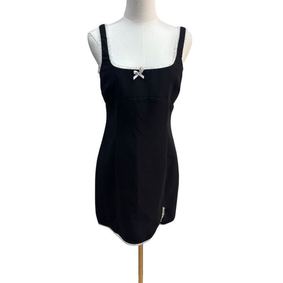 EUC Amanda Uprichard Women's Black Square Neck Dress Size S